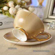 Load image into Gallery viewer, Luxury Ceramic Coffee Cup Saucer Spoon - Caiim Inc.
