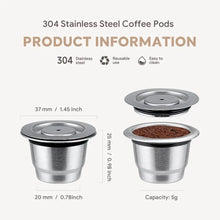 Load image into Gallery viewer, Stainless steel Nespresso Coffee Capsules Cup - Caiim Inc.