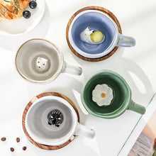 Load image into Gallery viewer, Cute Ceramic Snail Daisy Coffee Mugs - Caiim Inc.