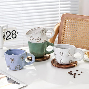 Cute Ceramic Snail Daisy Coffee Mugs - Caiim Inc.